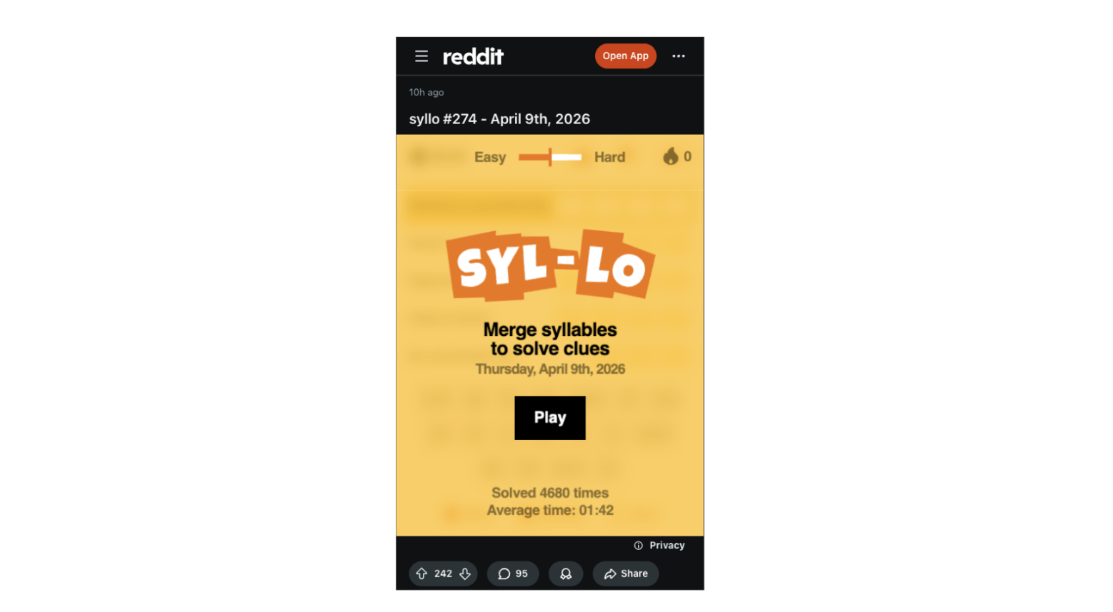 Syllo Play Screen