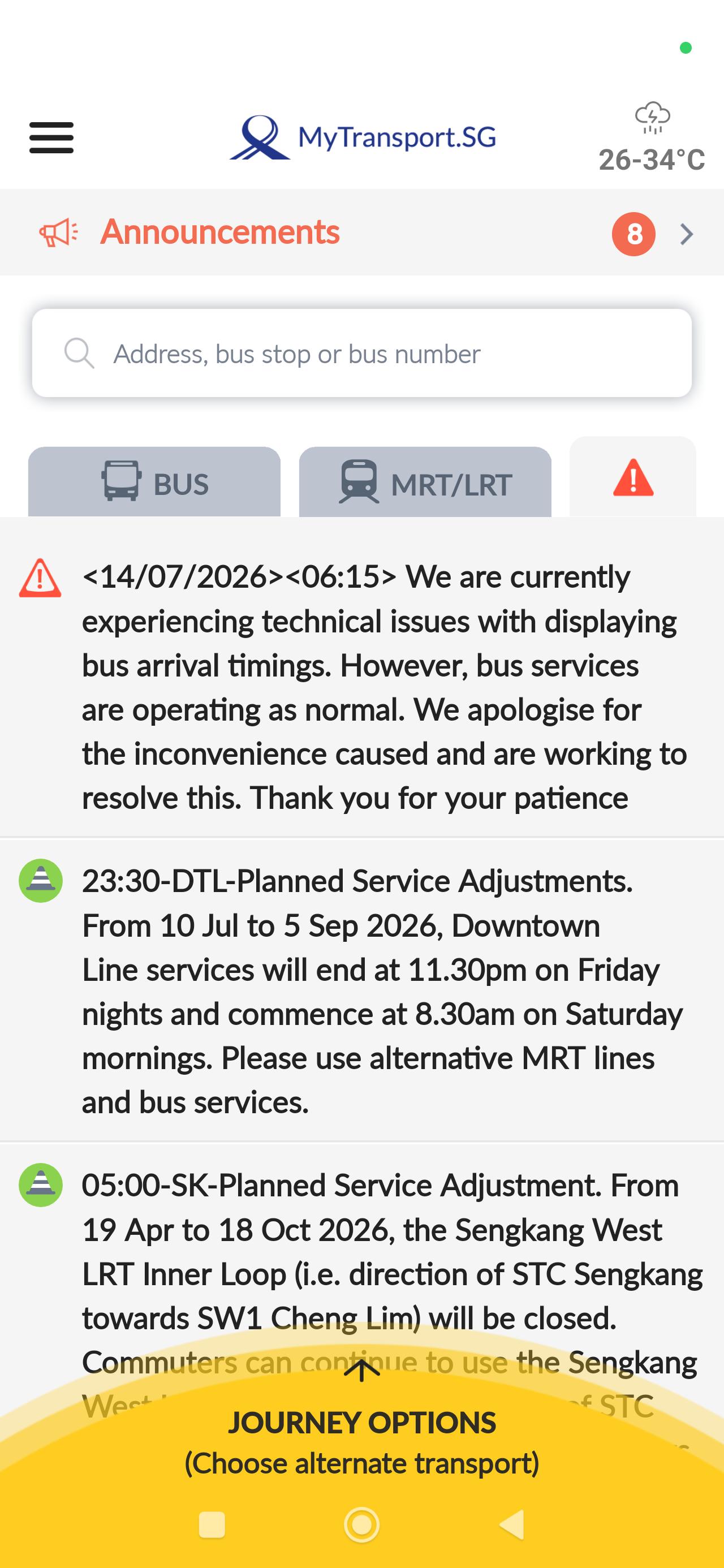 r/singapore - Due to technical issues, there will be no bus timings available until further notice