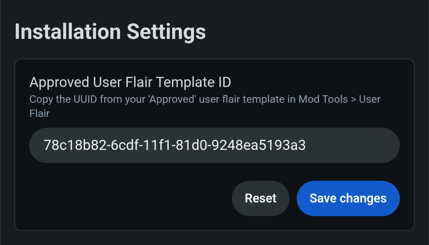 User Flair ID