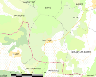 Corconne - Localizazion