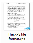 The XPS file thumbnail
